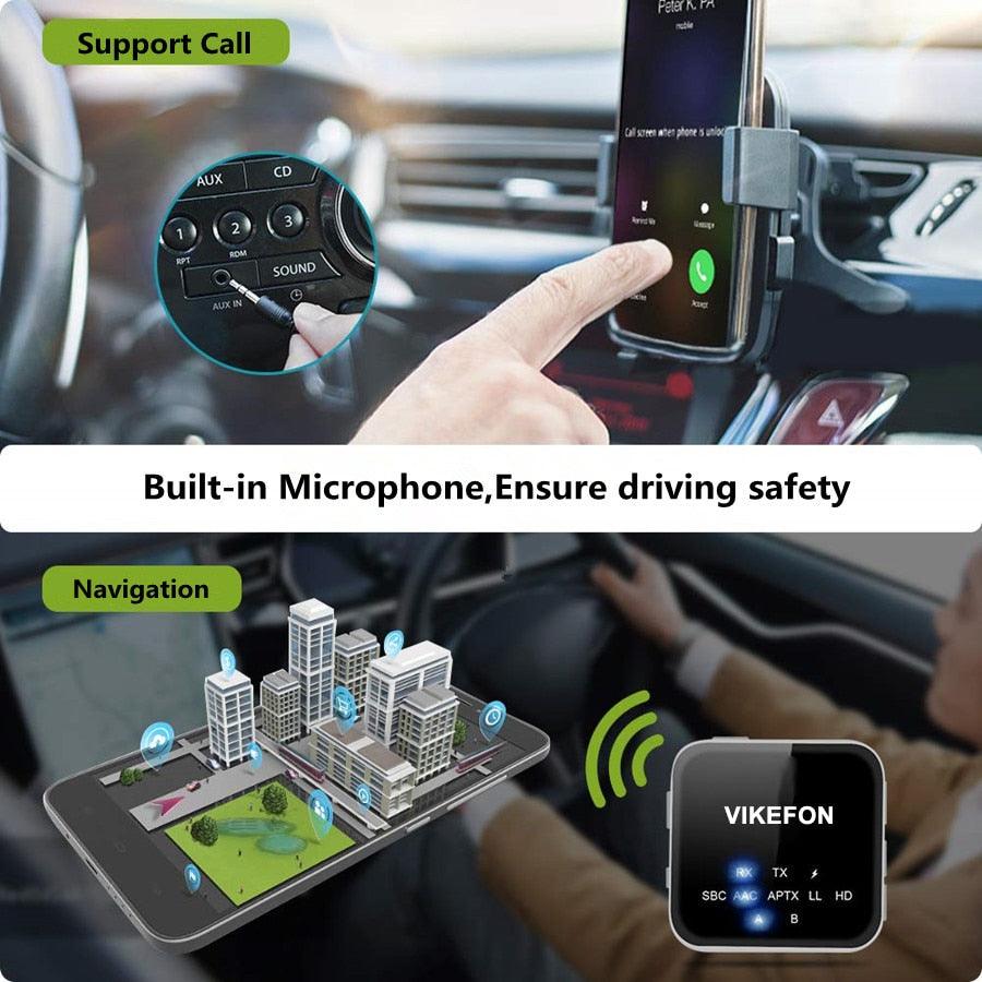 Aptx HD LL Bluetooth 5.0 Audio Receiver Transmitter CSR8675 RCA 3.5mm with MiC For TV PC Car speaker (HA1)(F57)