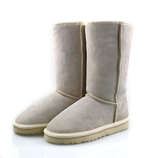 Cute Australian Style Women's Snow Boots - Waterproof Genuine Cow Leather Winter Boots (D38)(D85)(BB3)(BB5)