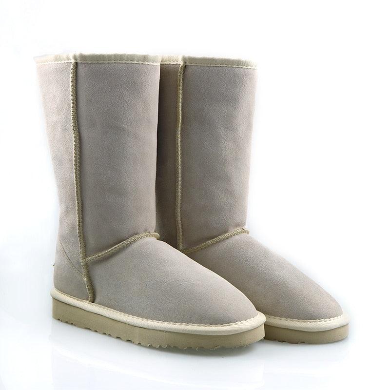 Cute Australian Style Women's Snow Boots - Waterproof Genuine Cow Leather Winter Boots (D38)(D85)(BB3)(BB5)