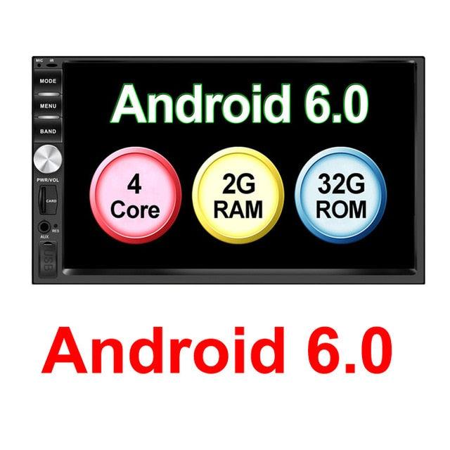 Auto 7" Android 6.0 Quad Core 2G+32G Universal Double 2Din no dvd Car Audio Stereo GPS Navigation (D60)(CT2)(CT5)