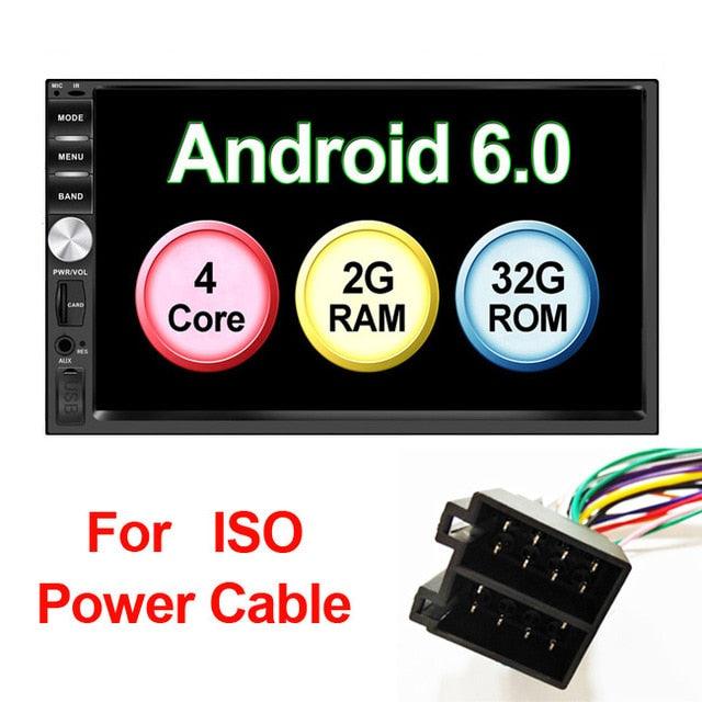 Auto 7" Android 6.0 Quad Core 2G+32G Universal Double 2Din no dvd Car Audio Stereo GPS Navigation (D60)(CT2)(CT5)
