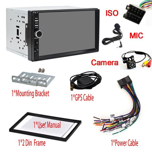 Auto 7" Android 9.0 Quad Core 2G+32G Universal Double 2Din no dvd Car Audio Stereo GPS Navigation (CT2)(CT5)