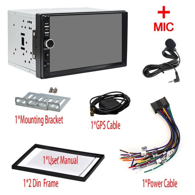 Auto 7" Android 9.0 Quad Core 2G+32G Universal Double 2Din no dvd Car Audio Stereo GPS Navigation (CT2)(CT5)