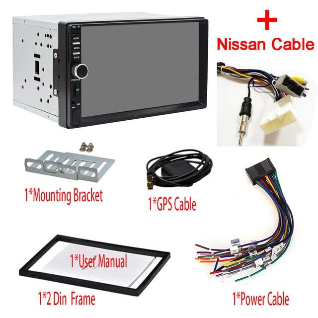Auto 7" Android 9.0 Quad Core 2G+32G Universal Double 2Din no dvd Car Audio Stereo GPS Navigation (CT2)(CT5)