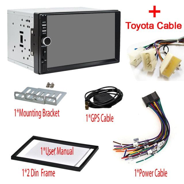 Auto 7" Android 9.0 Quad Core 2G+32G Universal Double 2Din no dvd Car Audio Stereo GPS Navigation (CT2)(CT5)