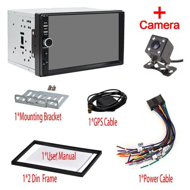 Auto 7" Android 9.0 Quad Core 2G+32G Universal Double 2Din no dvd Car Audio Stereo GPS Navigation (CT2)(CT5)