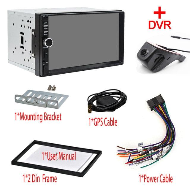 Auto 7" Android 9.0 Quad Core 2G+32G Universal Double 2Din no dvd Car Audio Stereo GPS Navigation (CT2)(CT5)