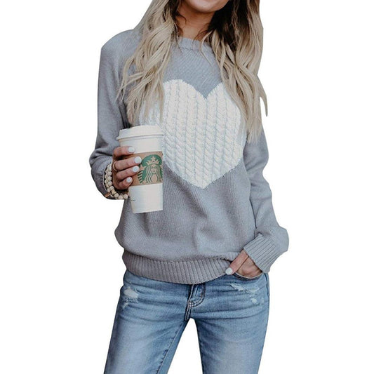 Gorgeous Autumn Women's Sweater - Casual Street Clothes - Moderate Knitting Pullover Lady Sweater - Plus Size (1U23)