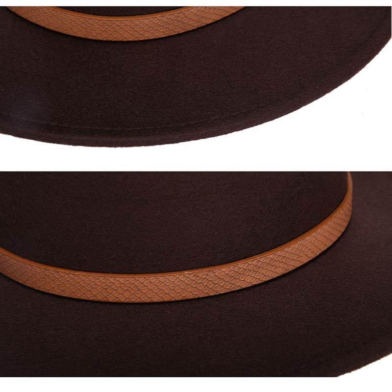 Autumn And Winter Men's And women's Universal Solid Color Snake Leather Belt Hats (MA3)