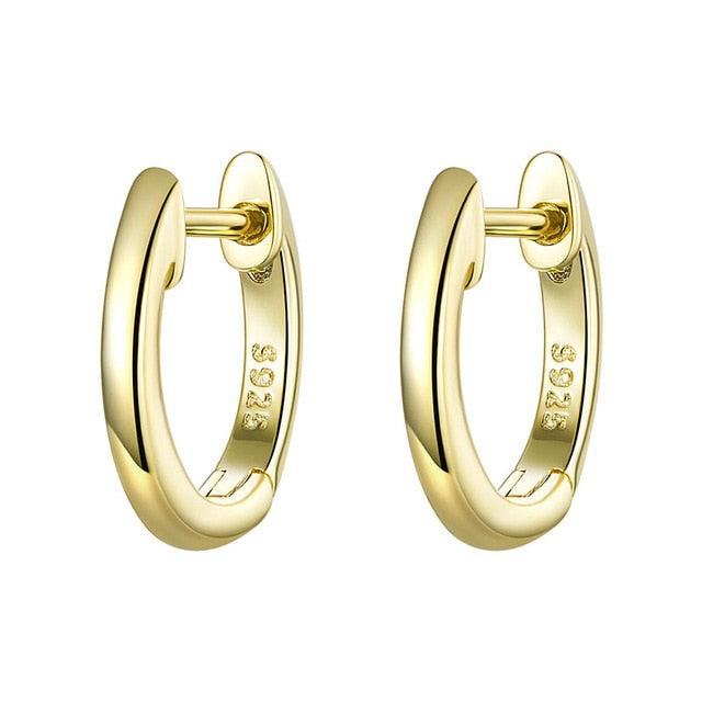 Trending Round Circle Hoop Earrings - Women Gold Color Earrings - Jewelry Gift (2JW3)(2JW1)