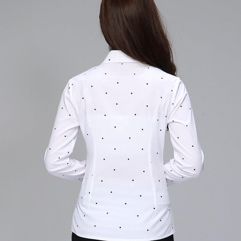 Elegant Striped Shirts - Women Tops - Spring Women Blouses - Large Size 3XL Women Dot Tops (TB4)
