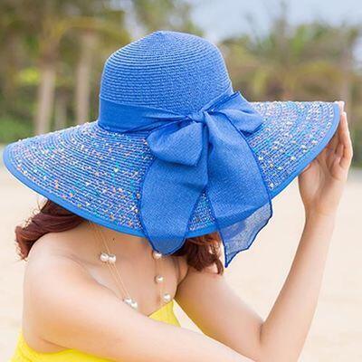 Gorgeous Large Brim Floppy Sun Hat - Beach Women's Hat - Foldable Summer (WH8)(F44)