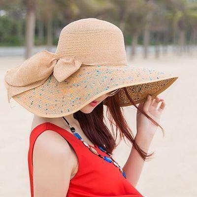 Gorgeous Large Brim Floppy Sun Hat - Beach Women's Hat - Foldable Summer (WH8)(F44)