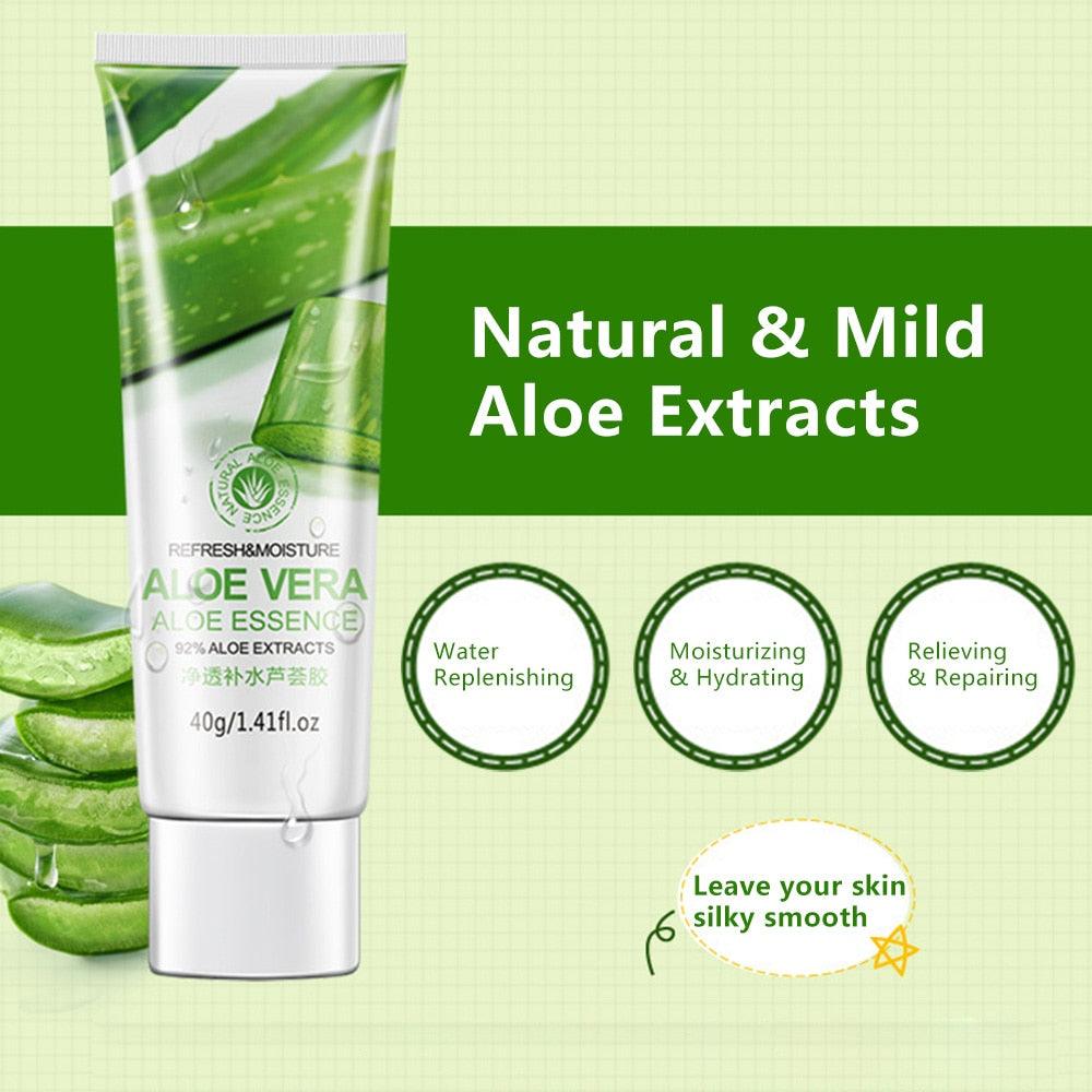 Natural Aloe Vera Gel Aloe Essence Anti Wrinkle Face Moisturizer Acne Treatment Moisturizing Gel Skin Care (M1)(1U86)