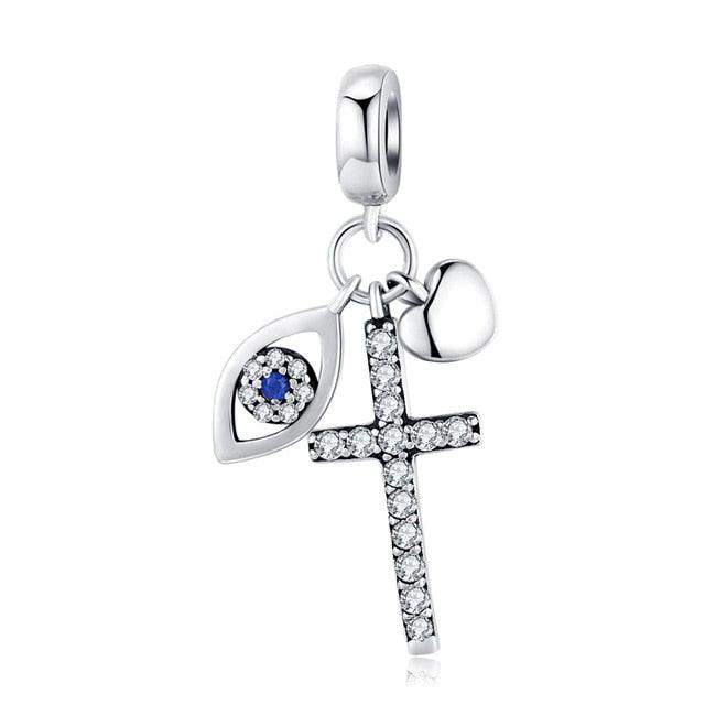 Great Starfish Moon Charms - 925 Sterling Silver Summer Sea Starfish Moon Pendants Charms (D81)(6JW)