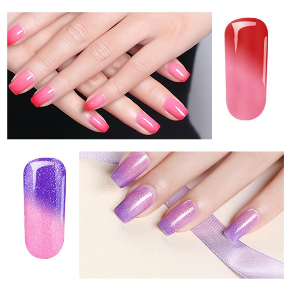 10ML Thermal Gel Color Changing UV Gel Polish Glitter Gel Nail Art Sequins Soak Off UV LED Gel (N1)(1U85)(F85)