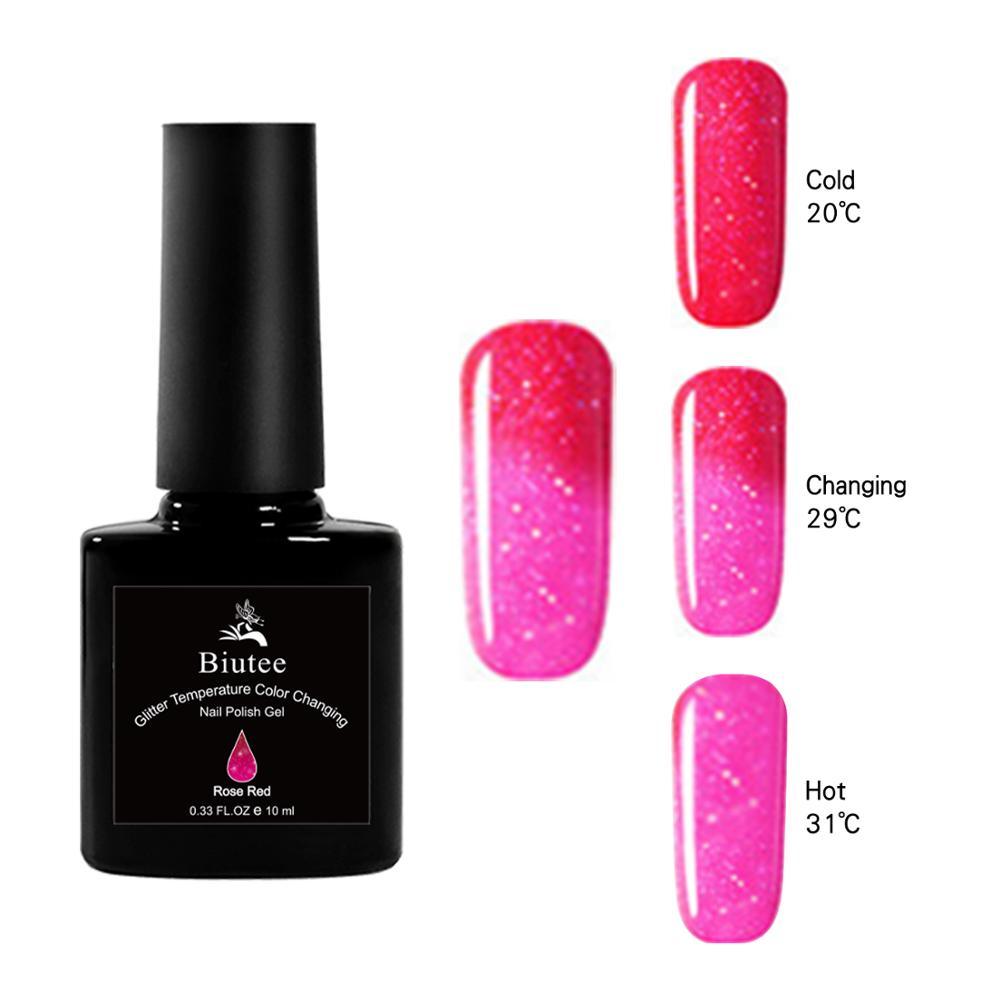 10ML Thermal Gel Color Changing UV Gel Polish Glitter Gel Nail Art Sequins Soak Off UV LED Gel (N1)(1U85)(F85)