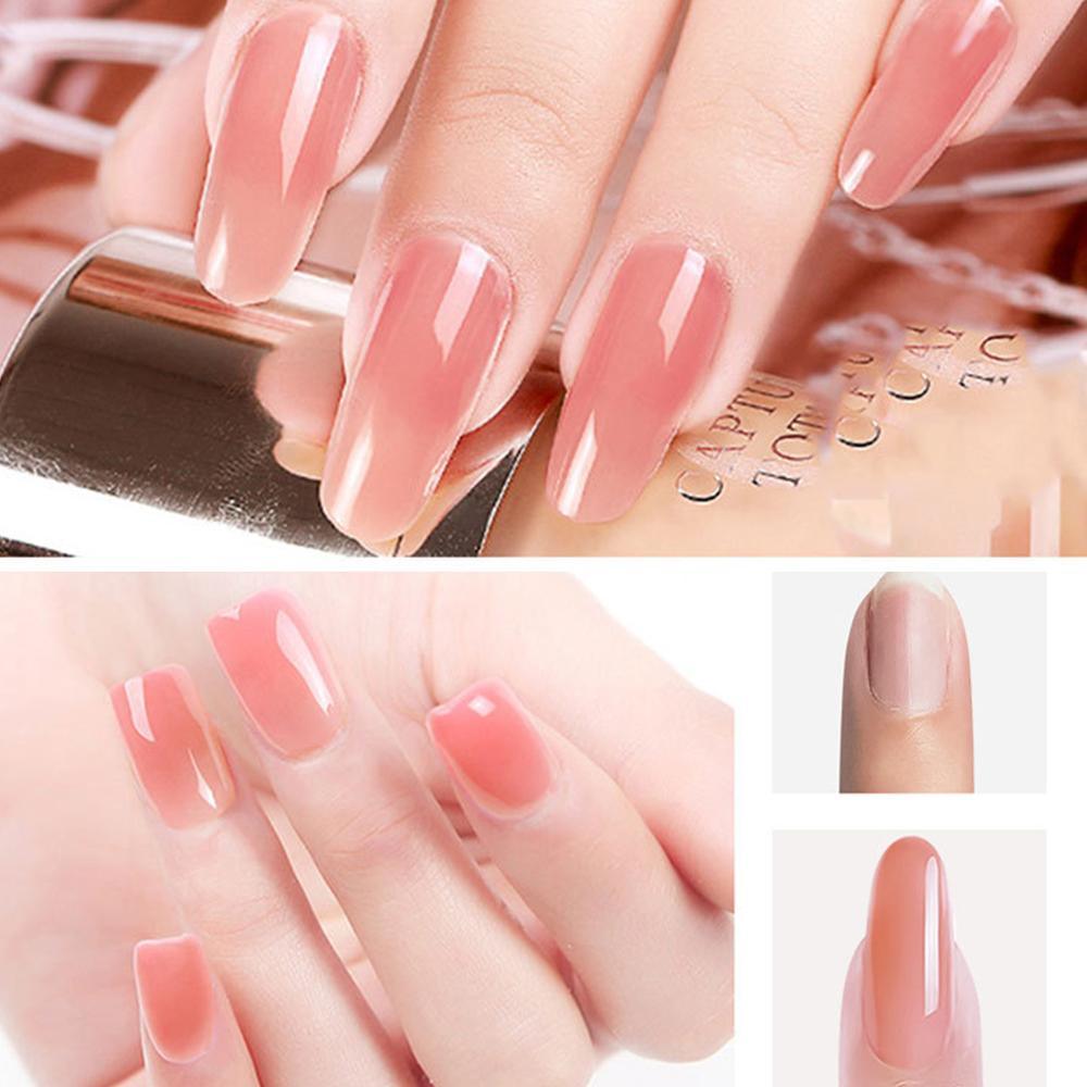 16pc/kit Nail Extension Kits Glitter/Pink Builder Gel Polish Quick Building French Varnish Poly Polish Nail Extension Kit (N1)(1U85)