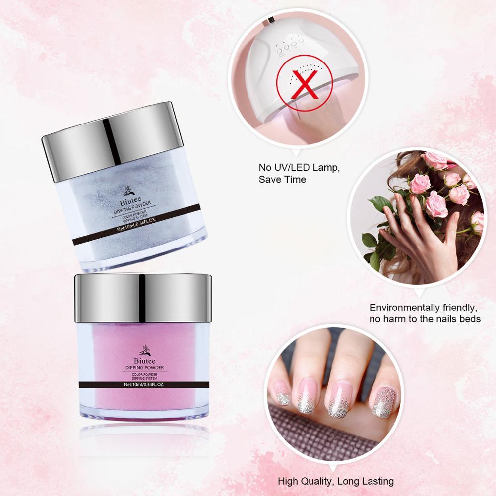 8Colors10ML Dipping Nail Powder Set Gradient Acrylic Dip Powders Glitter Decoration Lasting Than UV Gel Without Lamp Cure (N4)(1U85)