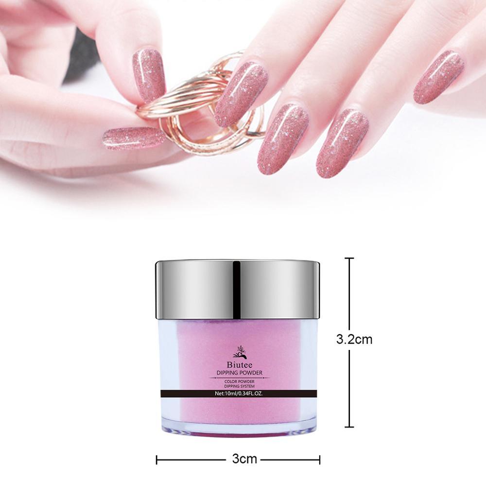 8Colors10ML Dipping Nail Powder Set Gradient Acrylic Dip Powders Glitter Decoration Lasting Than UV Gel Without Lamp Cure (N4)(1U85)