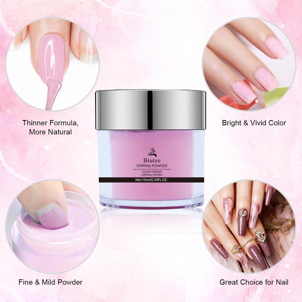 8Colors10ML Dipping Nail Powder Set Gradient Acrylic Dip Powders Glitter Decoration Lasting Than UV Gel Without Lamp Cure (N4)(1U85)