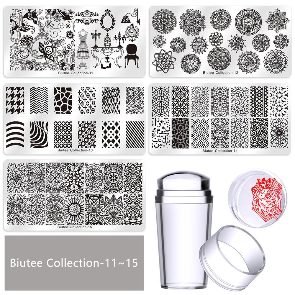 Nail Stamping Gel Polish Varnish Colorful UV Stamping Plates Printing Polish Gel Kit Nail Art (N2)(1U85)