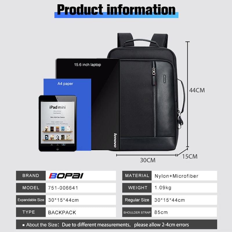 Great Anti Theft Enlarge Backpack - USB External Charge 15.6 Inch Laptop Backpack - Waterproof (1U78)