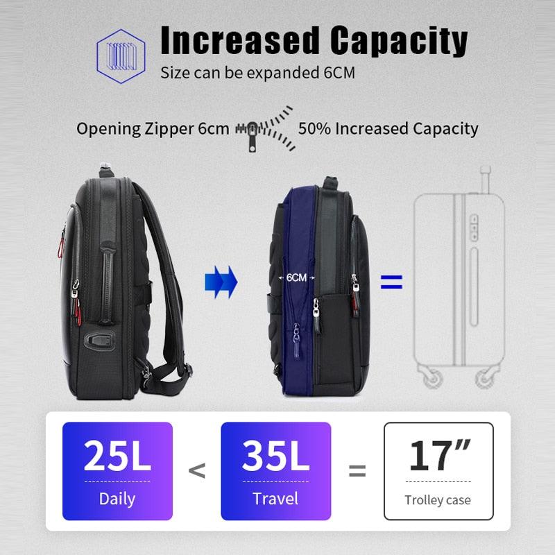 Great Anti Theft Enlarge Backpack - USB External Charge 15.6 Inch Laptop Backpack - Waterproof (1U78)