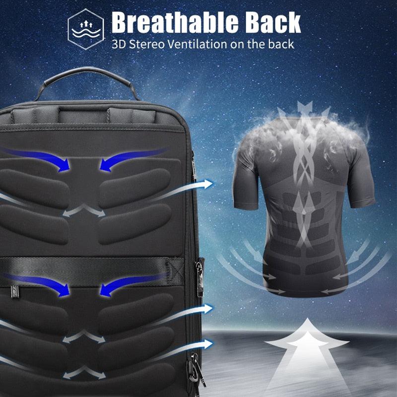 Great Anti Theft Enlarge Backpack - USB External Charge 15.6 Inch Laptop Backpack - Waterproof (1U78)