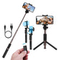 BT Selfie Stick Remote Control 360 Rotatable Aluminum Alloy Extendable Shutter Selfie Tripod Monopod For Mobile Phone (RS)(1U50)
