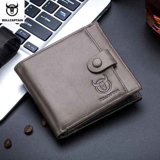 Men's Wallet Genuine Leather Wallets With Zipper - Coin Pocket Card Holder Luxury Wallet (D17)(MA5)