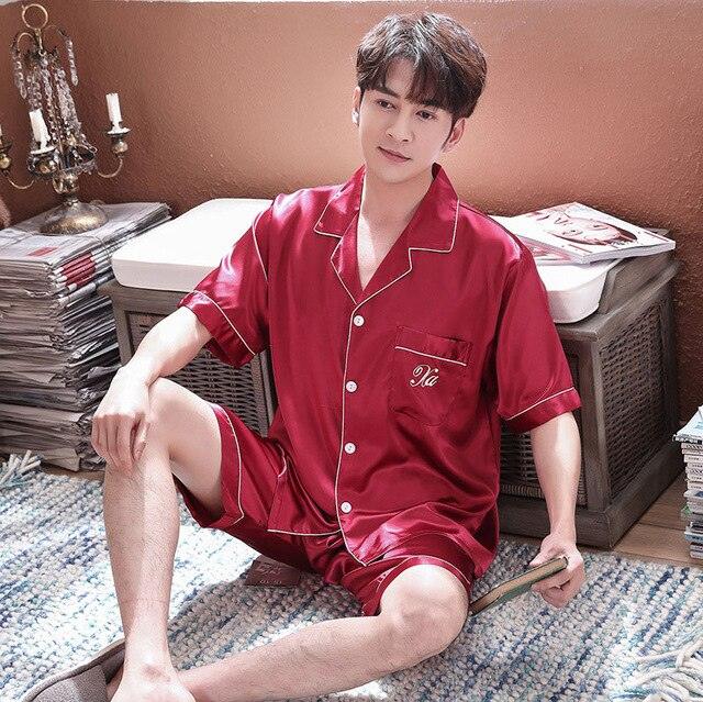 Hot Sale Matching Couple Pajama Suit - Casual Summer Loungewear Soft Tailored Collar Sleepwear (ZP3)