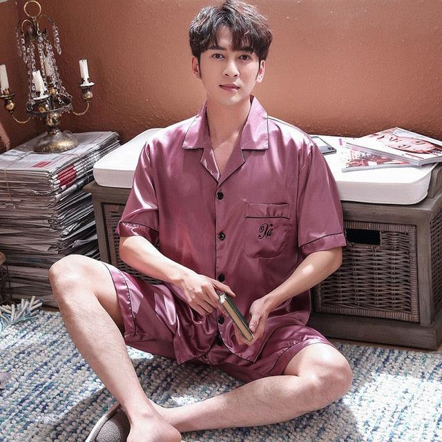 Hot Sale Matching Couple Pajama Suit - Casual Summer Loungewear Soft Tailored Collar Sleepwear (ZP3)