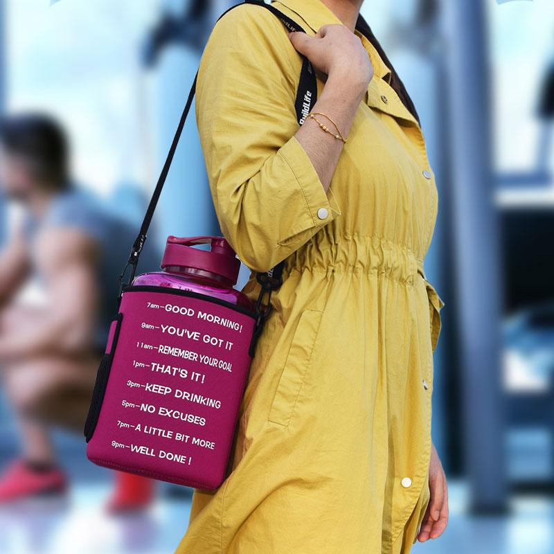 Great Bag Sleeve Bottle Cover Carrier With Shoulder strap Suitable For Quifit 2.2L 2.5L 3.78L Gallon Water Bottle (No Bottle Included)(FHB)(1AK1)(1U24)(F24)(1U101)(1U9)(F101)