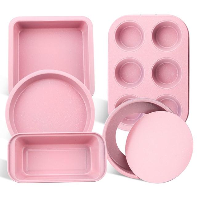 Bakeware Set - Bread Cake Toast Non-stick Tray Muffin Baking Carbon Steel Baking Pan Mold Set (D61)(AK2)