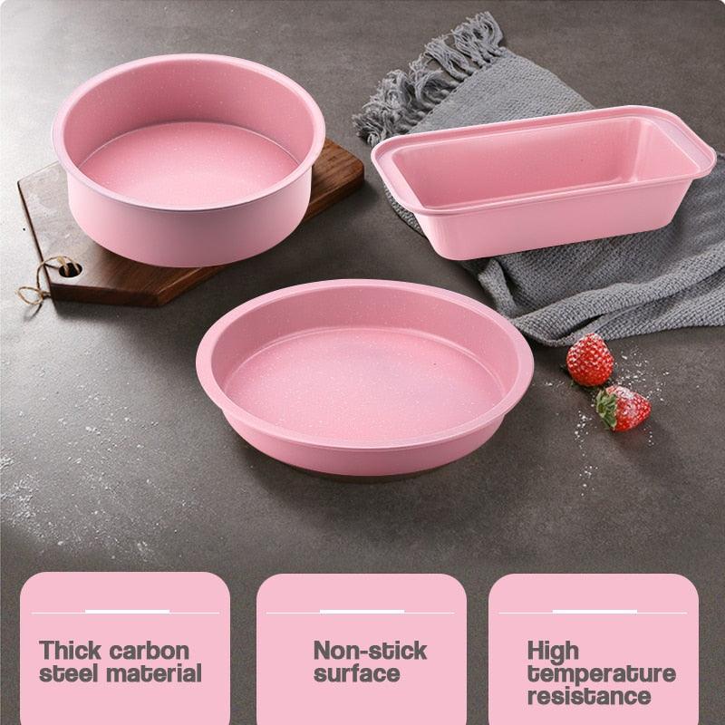 Bakeware Set - Bread Cake Toast Non-stick Tray Muffin Baking Carbon Steel Baking Pan Mold Set (D61)(AK2)