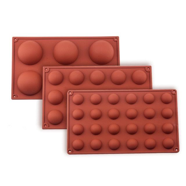 Ball Sphere Silicone Mold For Cake Pastry Baking Chocolate Candy Fondant Bakeware (AK2)