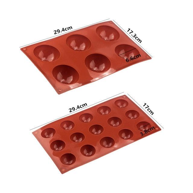 Ball Sphere Silicone Mold For Cake Pastry Baking Chocolate Candy Fondant Bakeware (AK2)