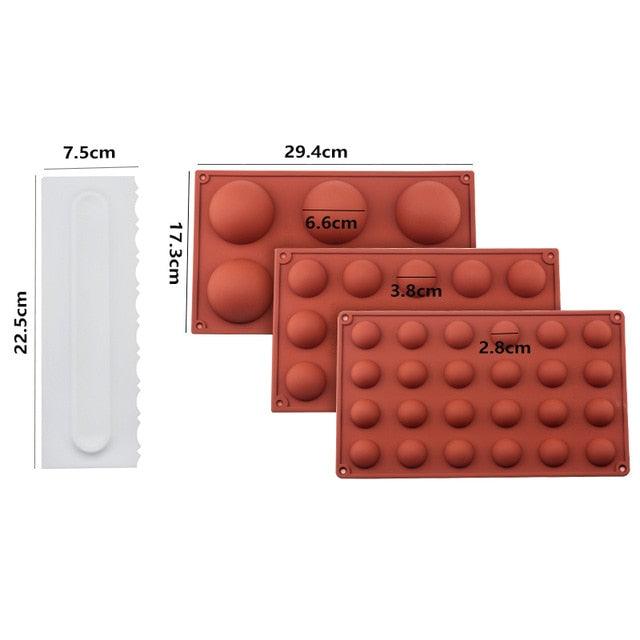Ball Sphere Silicone Mold For Cake Pastry Baking Chocolate Candy Fondant Bakeware (AK2)