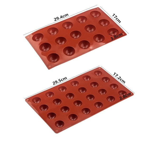 Ball Sphere Silicone Mold For Cake Pastry Baking Chocolate Candy Fondant Bakeware (AK2)