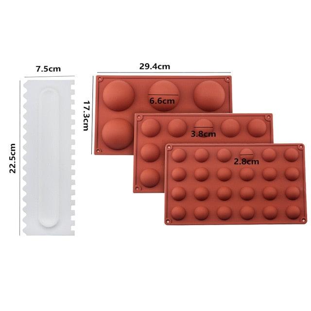 Ball Sphere Silicone Mold For Cake Pastry Baking Chocolate Candy Fondant Bakeware (AK2)