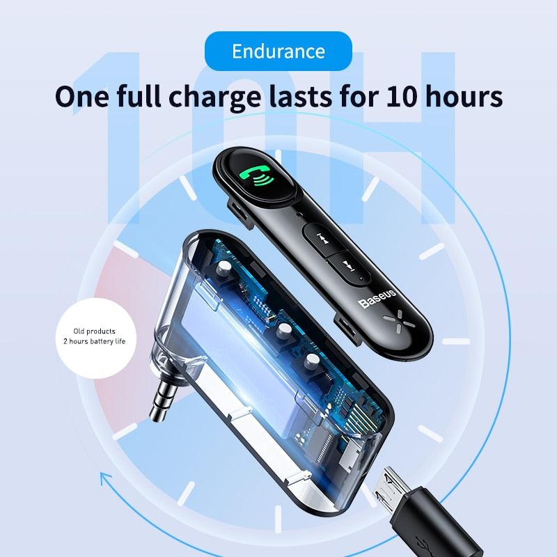 Great Car Aux Bluetooth 5.0 Adapter Wireless 3.5mm Audio Receiver - Auto Bluetooth Handsfree Car Kit Speaker Headphone (D89)(7WH1)