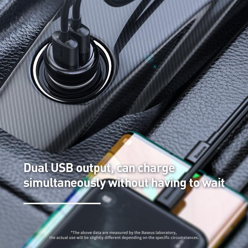 FM Modulator Transmitter Bluetooth 5.0 FM Radio 3.1A USB Car Charger - Handsfree Car Kit Wireless Aux Audio (7WH1)