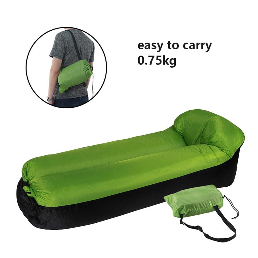 Beach Lounge Chair - Fast Folding Camping Sleeping Bag - Waterproof Inflatable Sofa (2LT1)(F105)