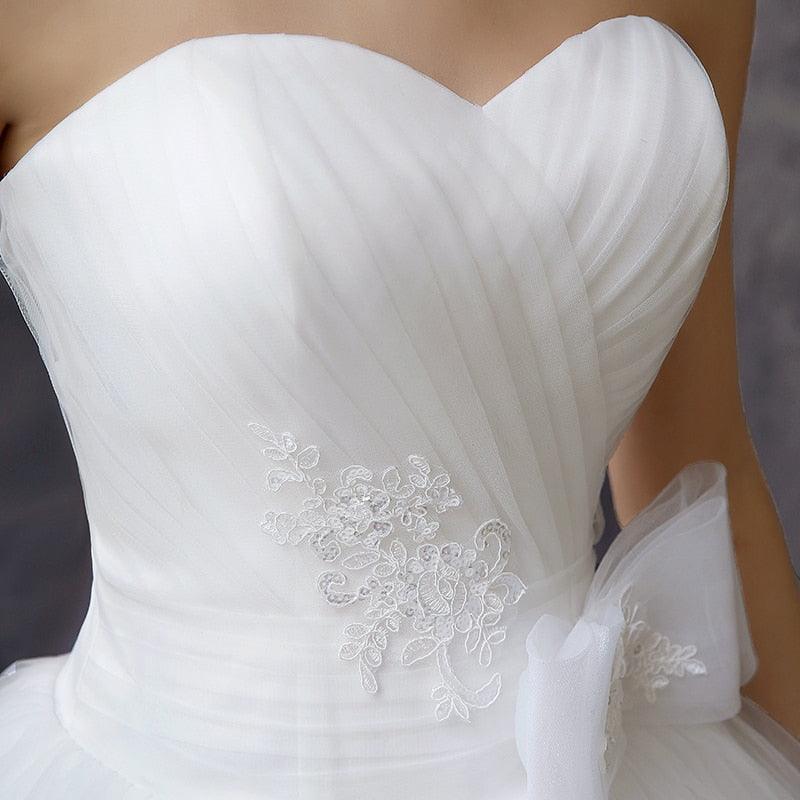 Amazing Beach Wedding Dress - Floor-Length - A-Line Pleat Wedding Gowns (WSO1)(F18)