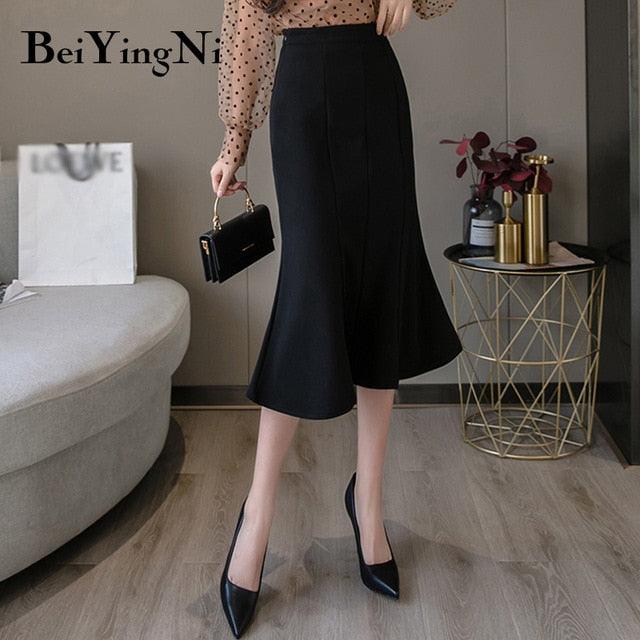 Trending Woman's Skirt - Casual Package High Waist Office Work Wear - Mermaid Skirts (TB7)(TP6)(F22)(F20)
