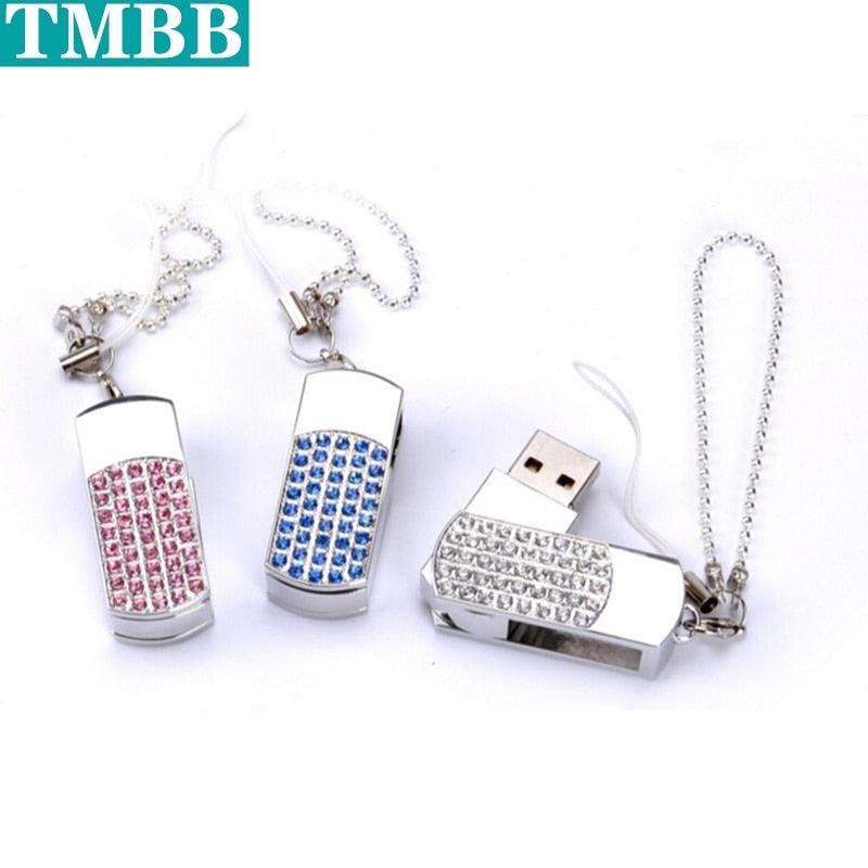 Usb flash drive - Pen drive pink crystal U disk 4GB 8GB 16GB 32GB 64GB creative personality flash drive memory stick Gift (CA3)1