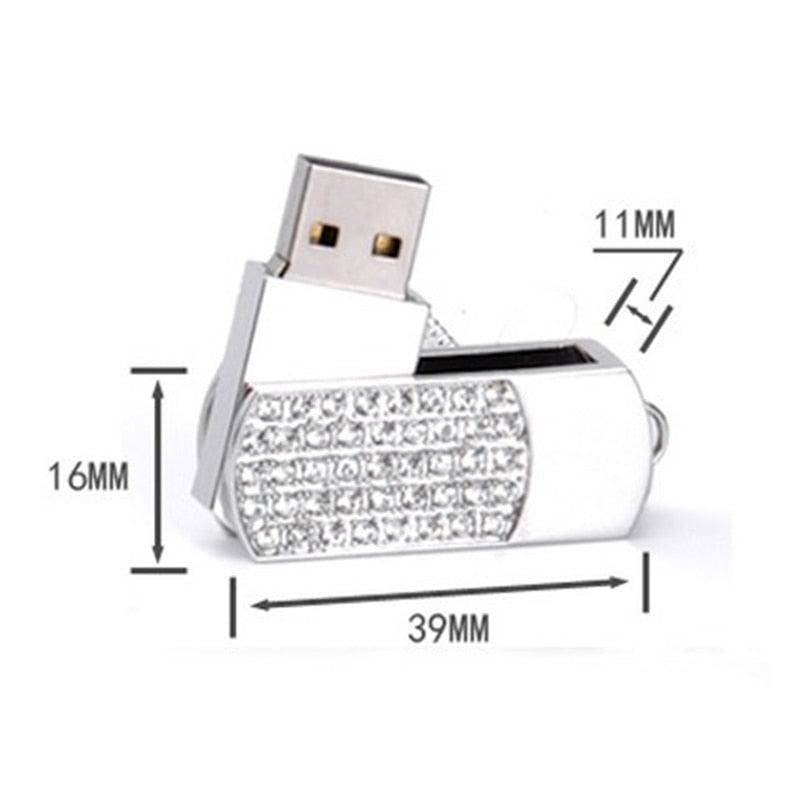 Usb flash drive - Pen drive pink crystal U disk 4GB 8GB 16GB 32GB 64GB creative personality flash drive memory stick Gift (CA3)1