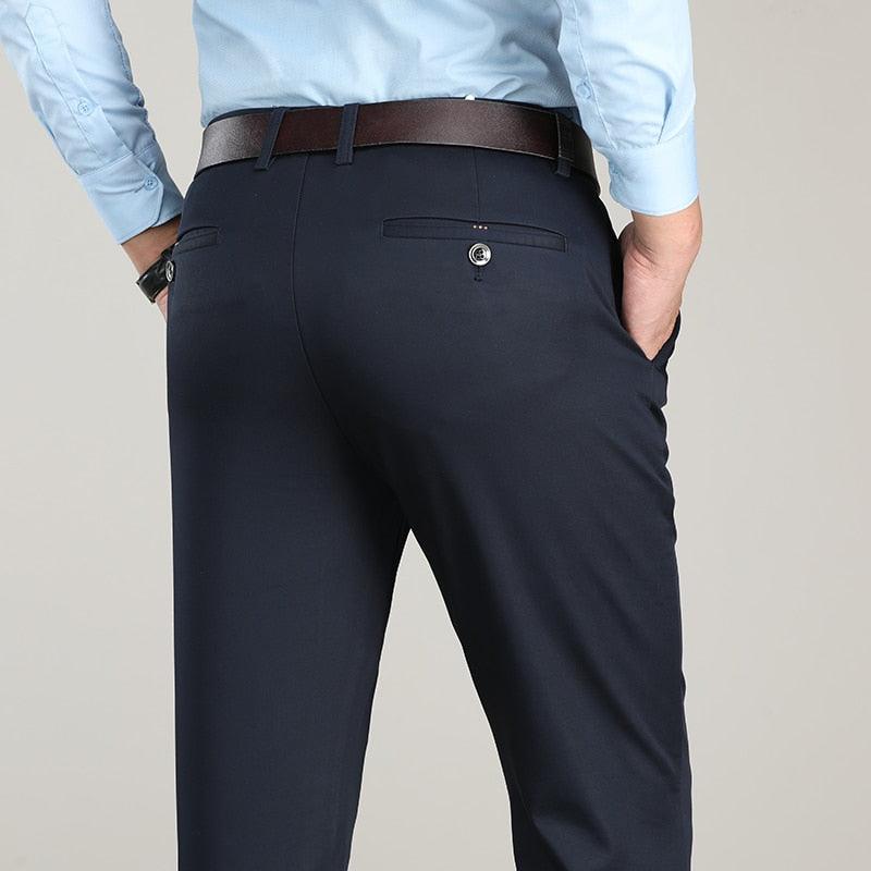 Big Size Winter Men Warm Casual Pants - Business Fashion Classic Style Thicken Stretch Trousers (TG1)(CC2)(F9)(F11)(F10)