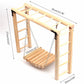 Bird Intelligence Training Wooden Hanging Swing Toy Parrot Climbing Ladder Cage Playground (D76)(7W4)(8W4)